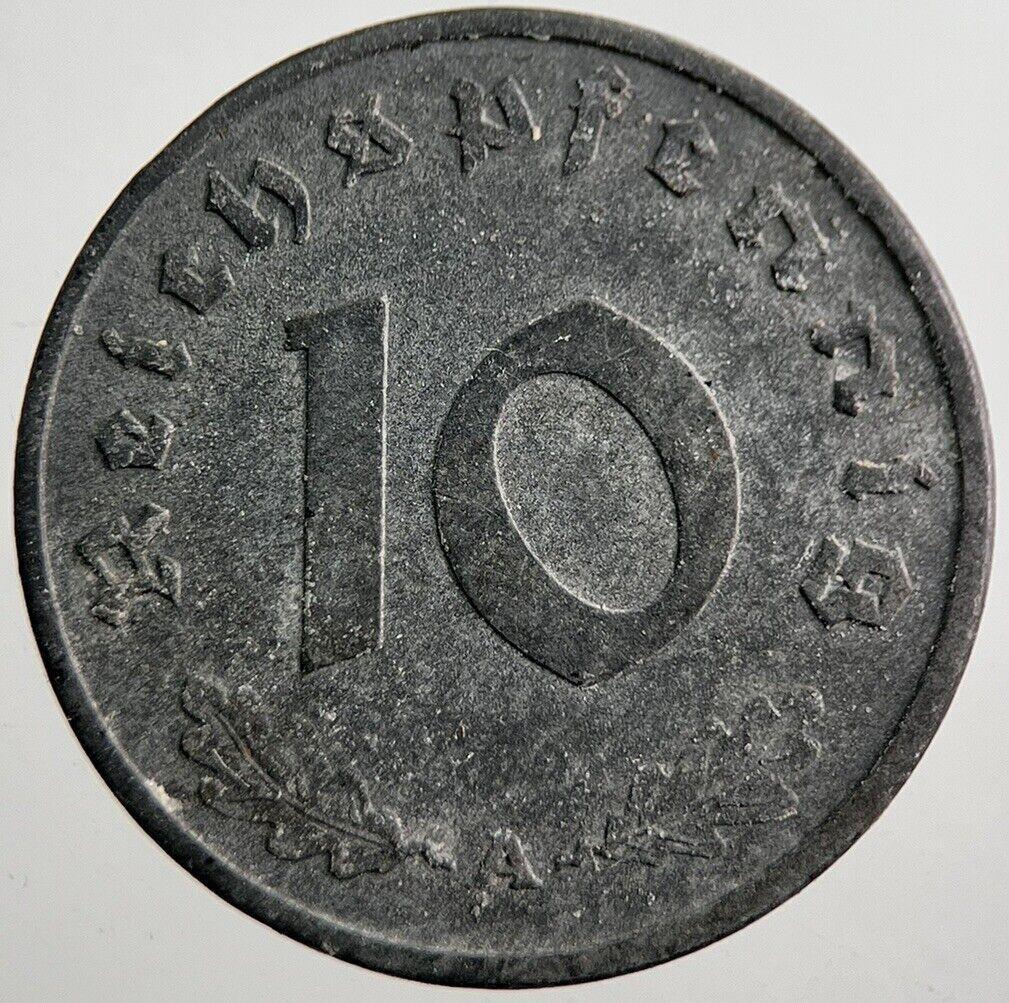 1942-A Germany Nazi 10 Pfennig Coin | Very High Grade | a7876