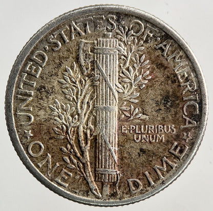 1942 US USA Mercury One Dime Silver Coin | Very High Grade
