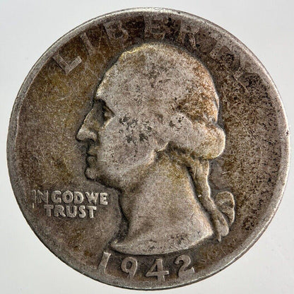 1942 US USA Quarter Dollar Silver Coin | Collectable Grade