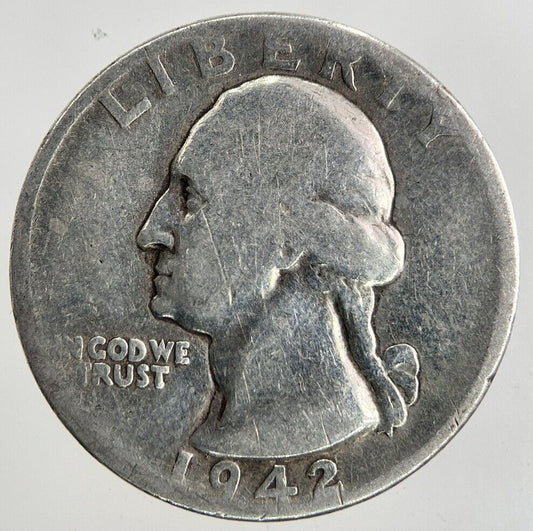 1942 US USA Quarter Dollar Silver Coin | Collectable Grade