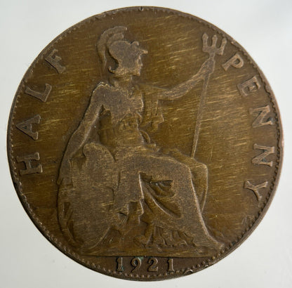 1921 George V Half-Penny Coin | Collectable Grade