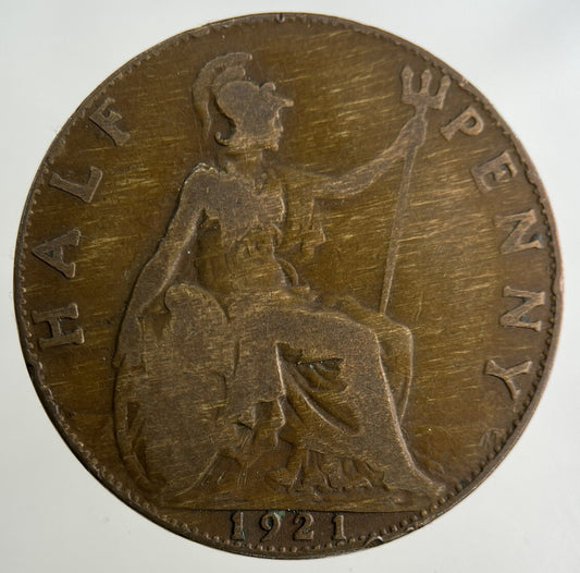 1921 George V Half-Penny Coin | Collectable Grade