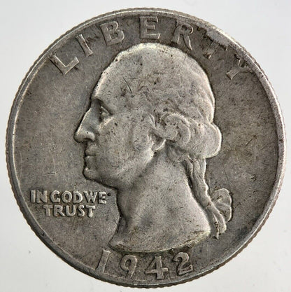 1942 US USA Quarter Dollar Silver Coin | Very High Grade