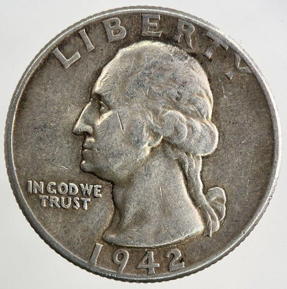 1942 US USA Quarter Dollar Silver Coin | Fine Collectable Grade