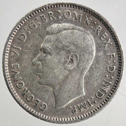 1942-D Australia Silver Sixpence Coin | Fine Collectable Grade