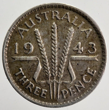 1943 Australia Sixpence Silver Coin | Fine Collectable Grade | a5889