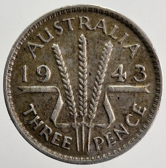 1943 Australia Sixpence Silver Coin | Fine Collectable Grade | a5889