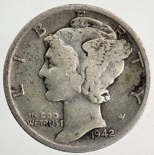 1942-S US USA Mercury Dime Silver Coin | Collectable Grade