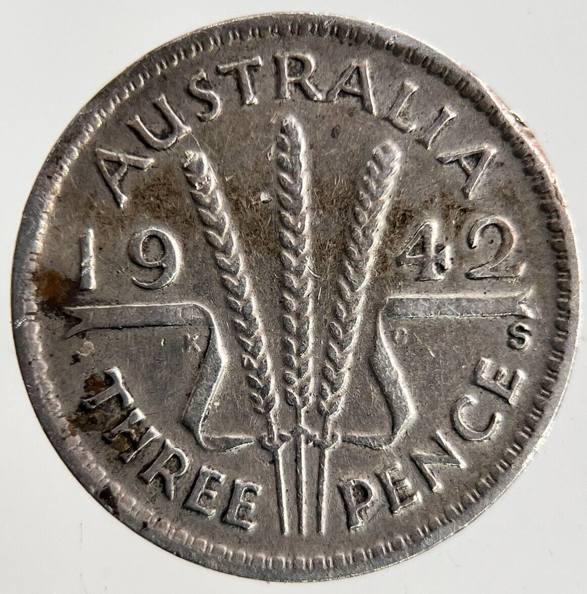 1942-S Australia Threepence Silver Coin | Fine Collectable Grade