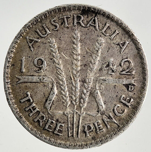 1942-D Australia Threepence Silver Coin | Fine Collectable Grade