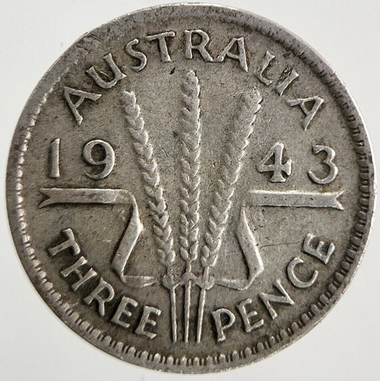 1943 Australia Threepence Silver Coin | Fine Collectable Grade