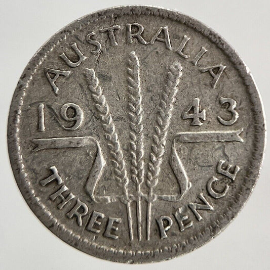 1943 Australia Threepence Silver Coin | Fine Collectable Grade