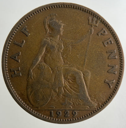 1929 George V Half-Penny Coin | Collectable Grade