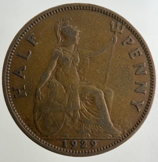 1929 George V Half-Penny Coin | Collectable Grade
