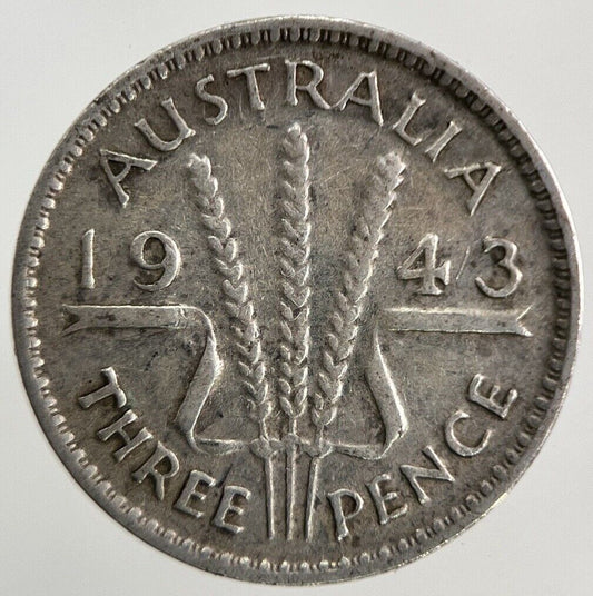1943 Australia Threepence Silver Coin | Fine Collectable Grade