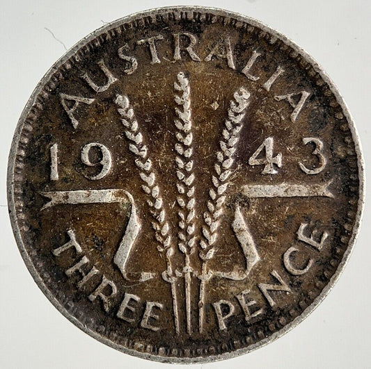 1943 Australia Threepence Silver Coin | Fine Collectable Grade