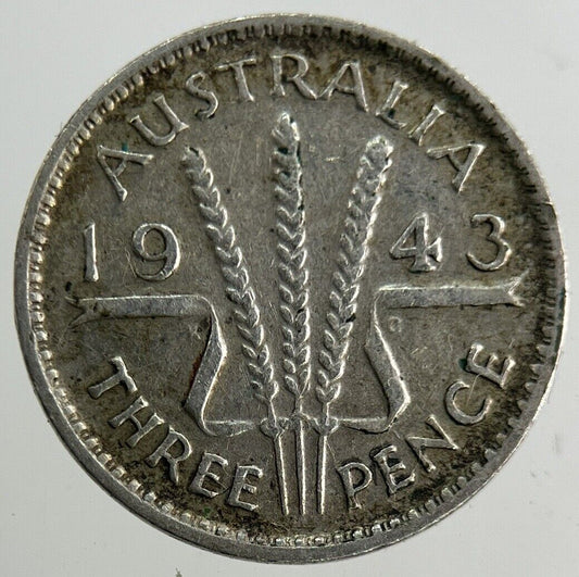 1943 Australia Threepence Silver Coin | Fine Collectable Grade