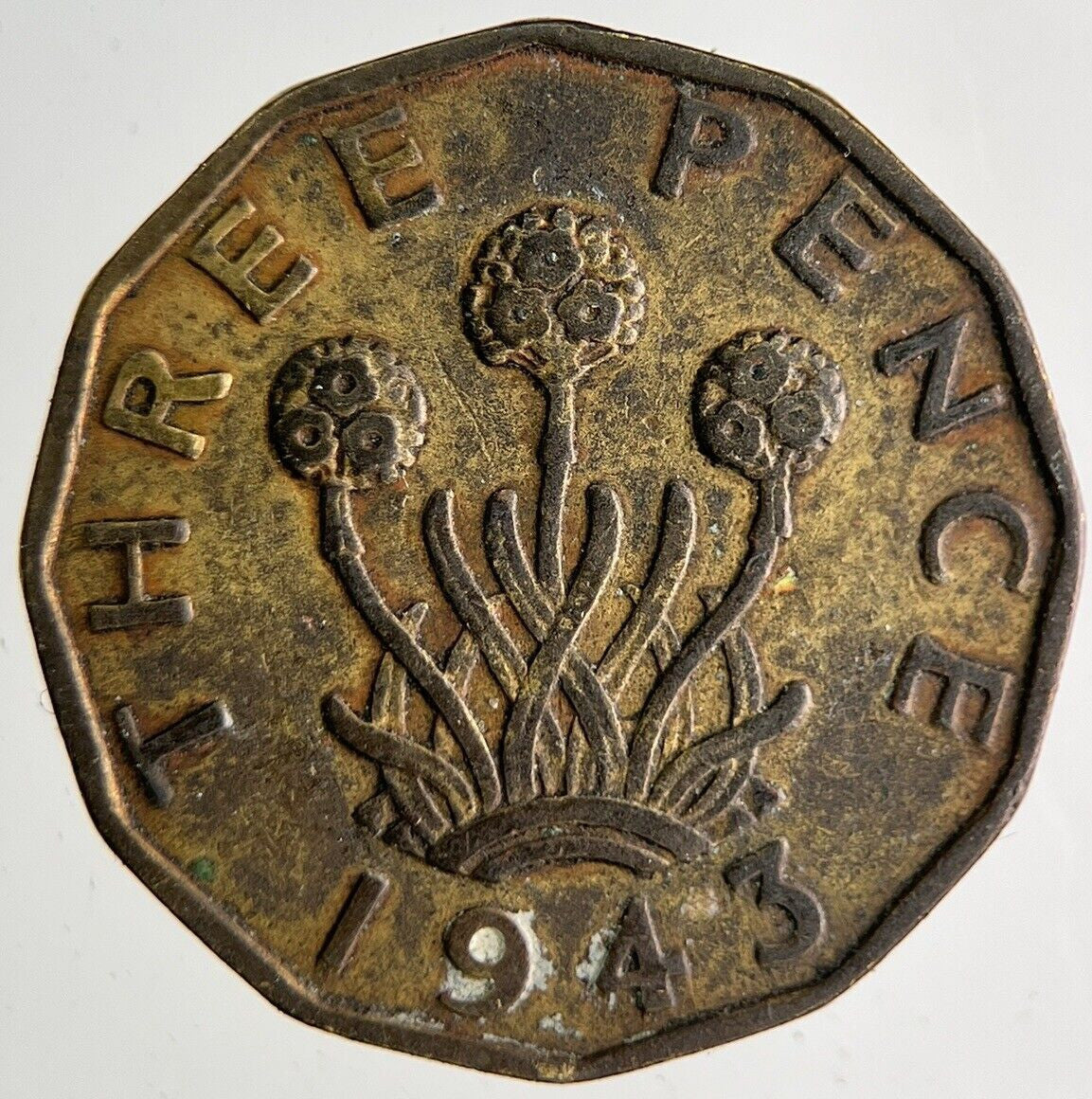 1943 George VI Brass Threepence Coin | Collectable Grade