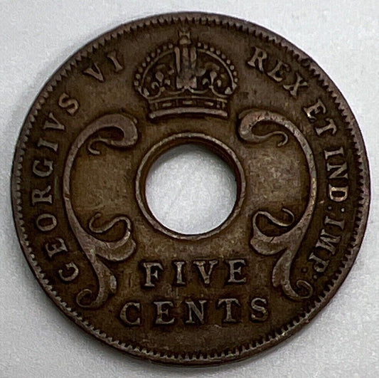 1943 East Africa 5 Cents Coin | Fine Collectable Grade | a1142