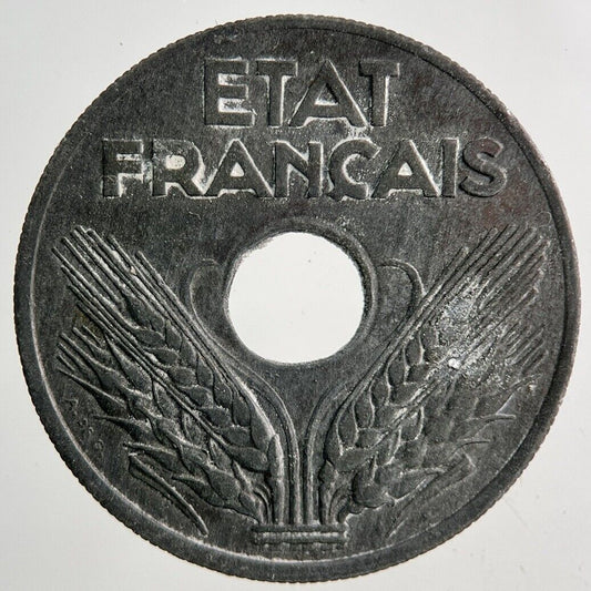 1943 France 20 Centimes Coin | Fine Collectable Grade