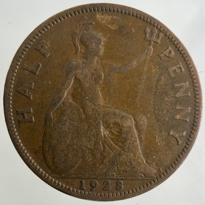 1928 George V Half-Penny Coin | Collectable Grade