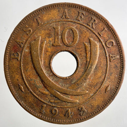 1943 East Africa 10 Cents Coin | Very High Grade