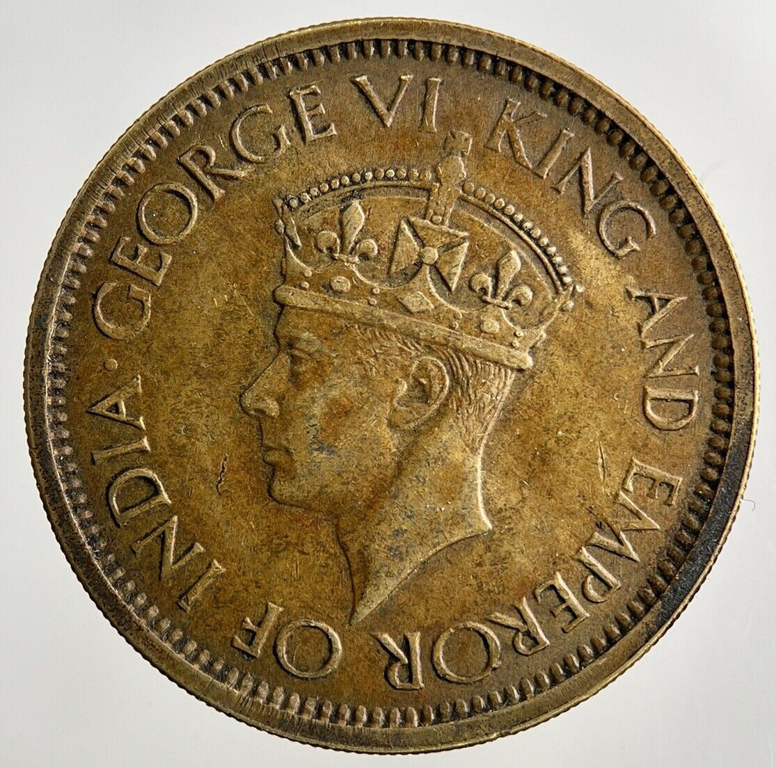 1943 Ceylon 50 Cents Coin | Fine Collectable Grade