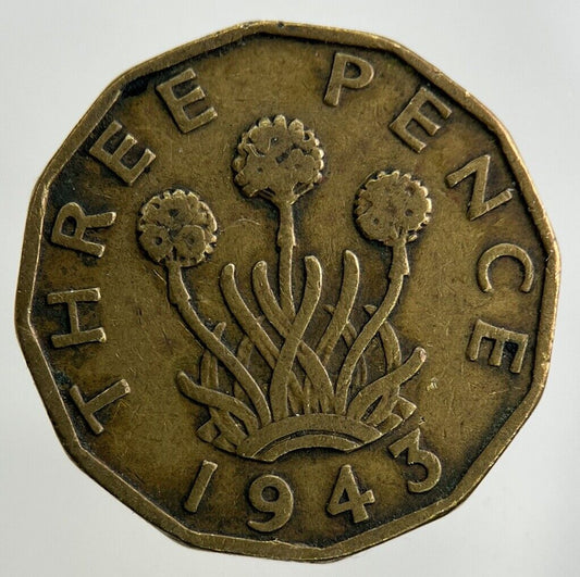 1943 George VI Brass Threepence Coin | Collectable Grade