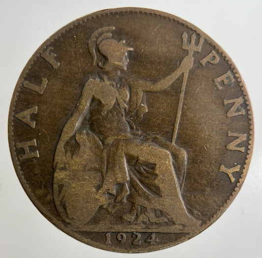 1924 George V Half-Penny Coin | Collectable Grade