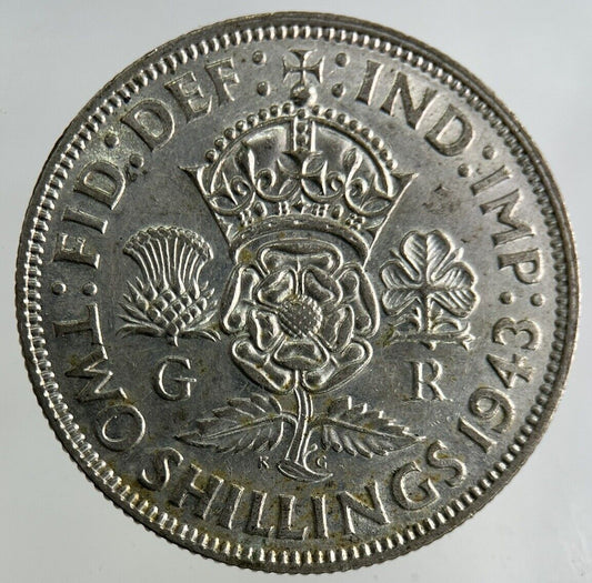 1943 George VI Florin Silver Coin | Fine Collectable Grade