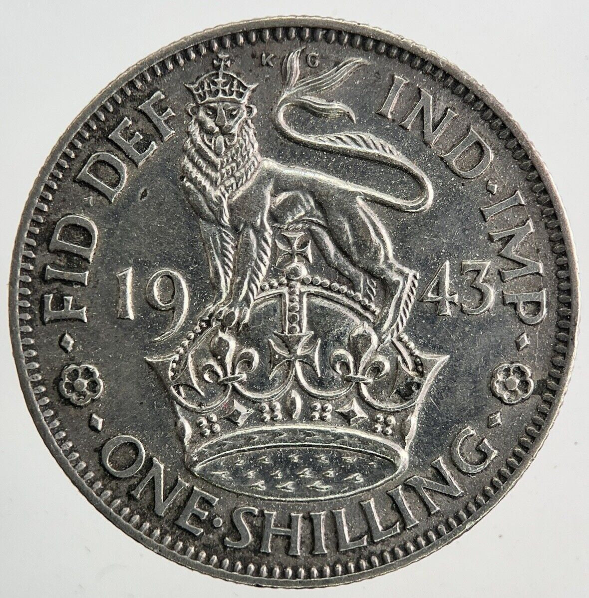1943 George VI Shilling Silver Coin | Very High Grade