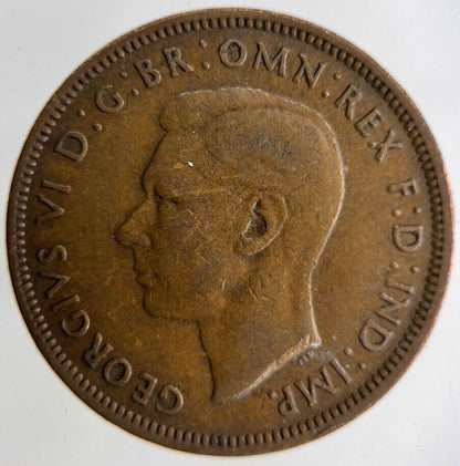 1943 George VI Half-Penny Coin | Fine Collectable Grade