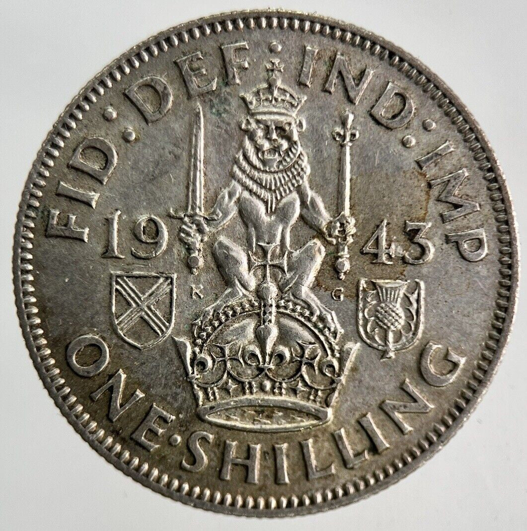 1943 George VI Silver Shilling Coin | Very High Grade