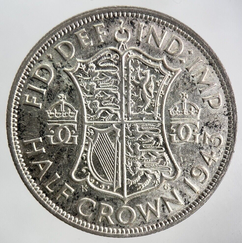 1943 George VI Silver Half-Crown Coin | Fine Collectable Grade