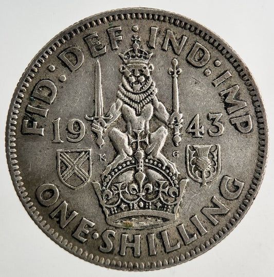 1943 George VI Shilling Silver Coin | Fine Collectable Grade