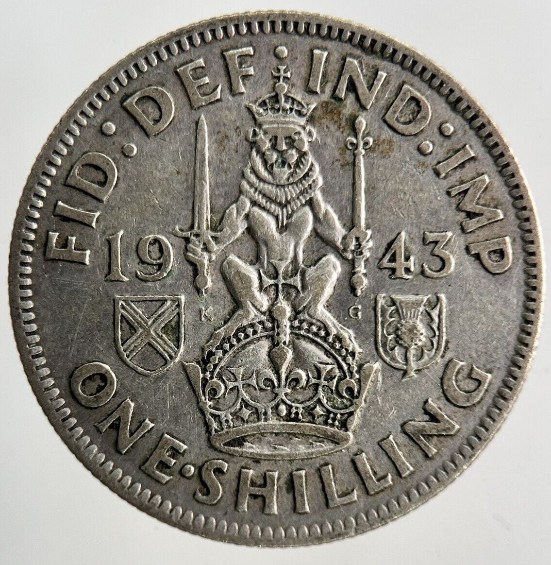 1943 George VI Shilling Silver Coin | Fine Collectable Grade