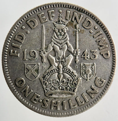 1943 George VI Shilling Silver Coin | Fine Collectable Grade