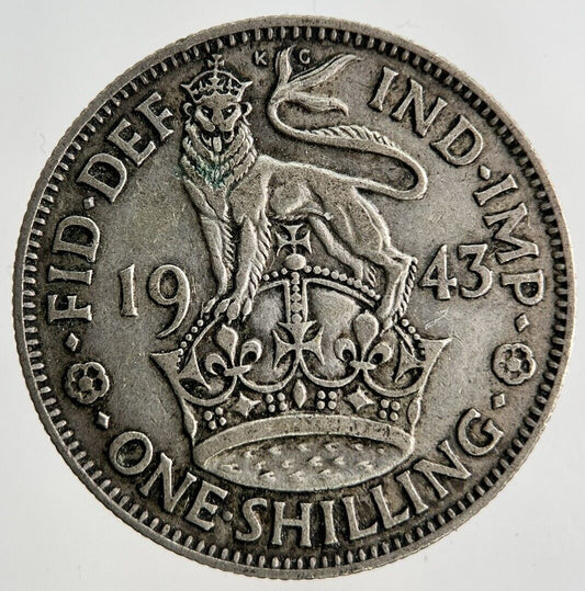 1943 George VI Shilling Silver Coin | Fine Collectable Grade