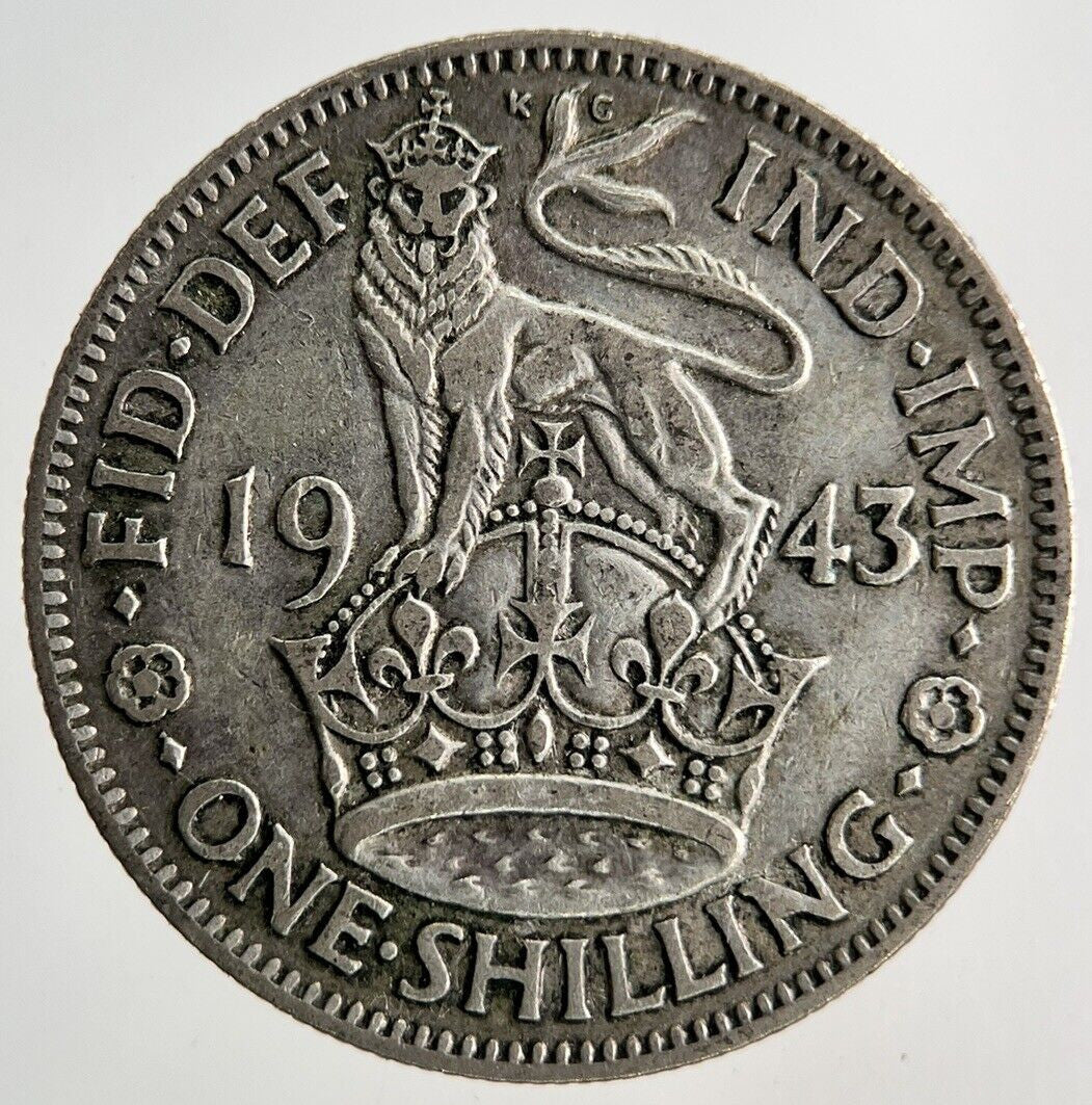 1943 George VI Shilling Silver Coin | Fine Collectable Grade
