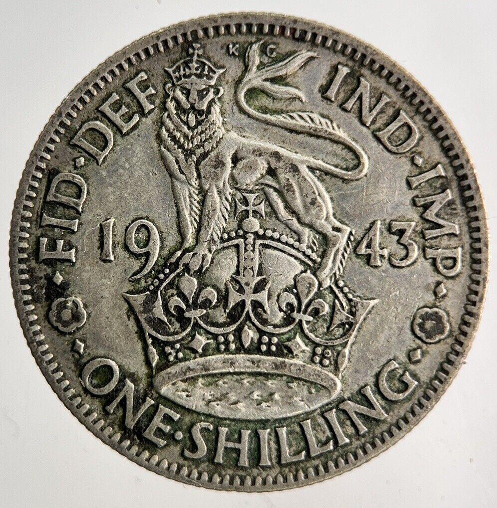 1943 George VI Shilling Silver Coin | Fine Collectable Grade