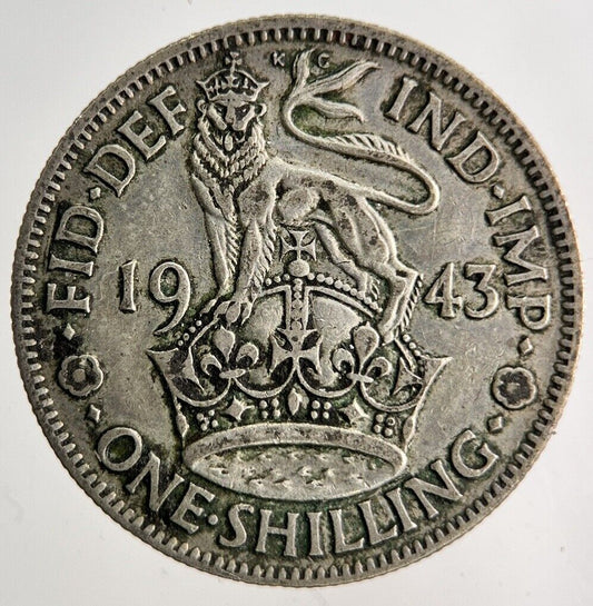 1943 George VI Shilling Silver Coin | Fine Collectable Grade