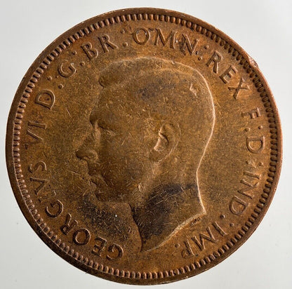 1943 George VI Half-Penny Coin | Fine Collectable Grade