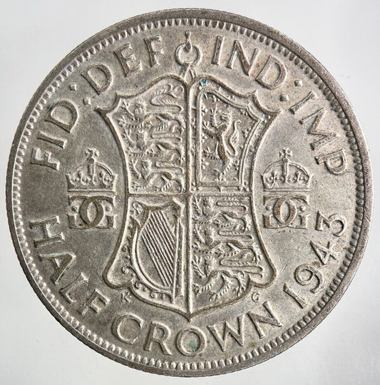 1943 George VI Half-Crown Silver Coin | Fine Collectable Grade