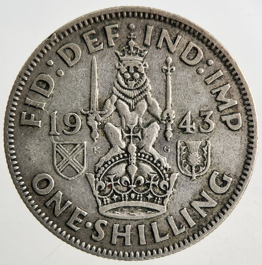 1943 George VI One Shilling Silver Coin | Fine Collectable Grade