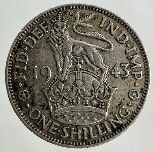 1943 George VI Shilling Silver Coin | Fine Collectable Grade