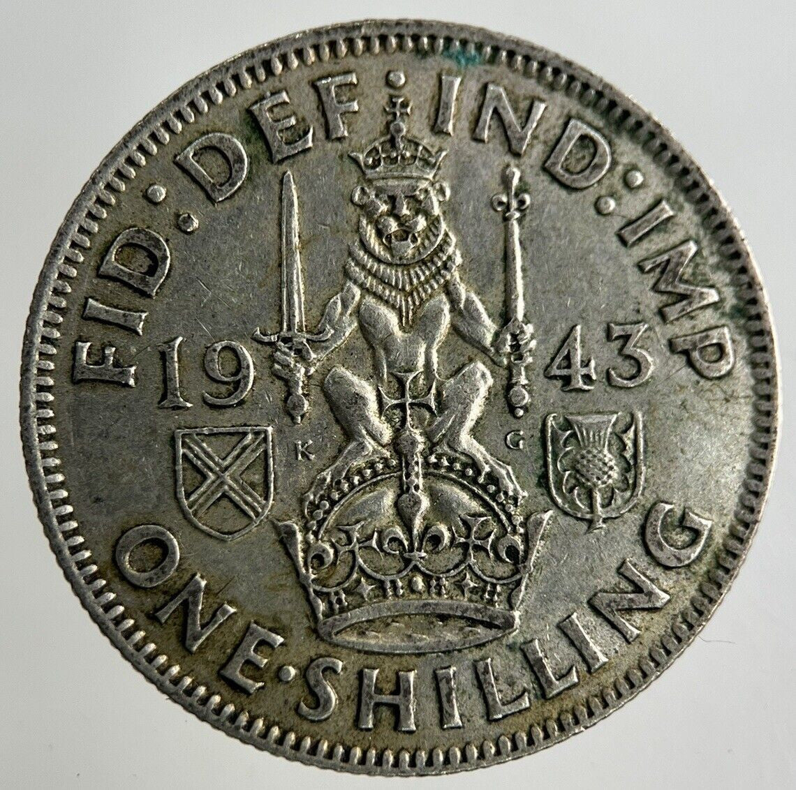 1943 George VI Shilling Silver Coin | Fine Collectable Grade