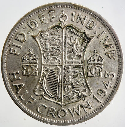 1943 George VI Half-Crown Silver Coin | Very High Grade