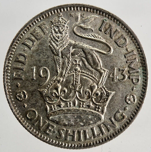 1943 George VI One Shilling Silver Coin | Very High Grade
