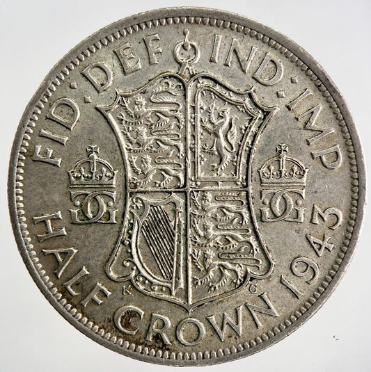 1943 George VI Half-Crown Silver Coin | Very High Grade