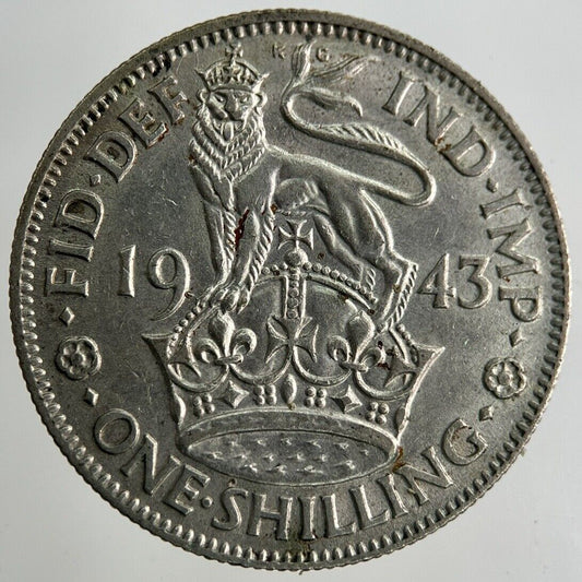 1943 George VI Shilling Silver Coin | Very High Grade